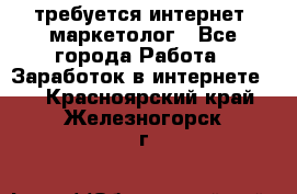 требуется интернет- маркетолог - Все города Работа » Заработок в интернете   . Красноярский край,Железногорск г.